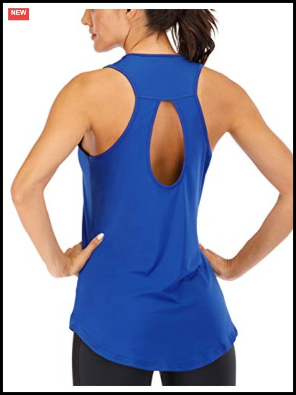 Women's Open Back Yoga Tank Top Loose Fit Sleeveless Gym Workout Top